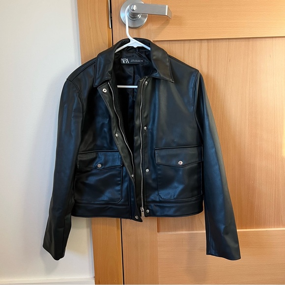 Zara Faux Leather Jacket - Picture 1 of 4